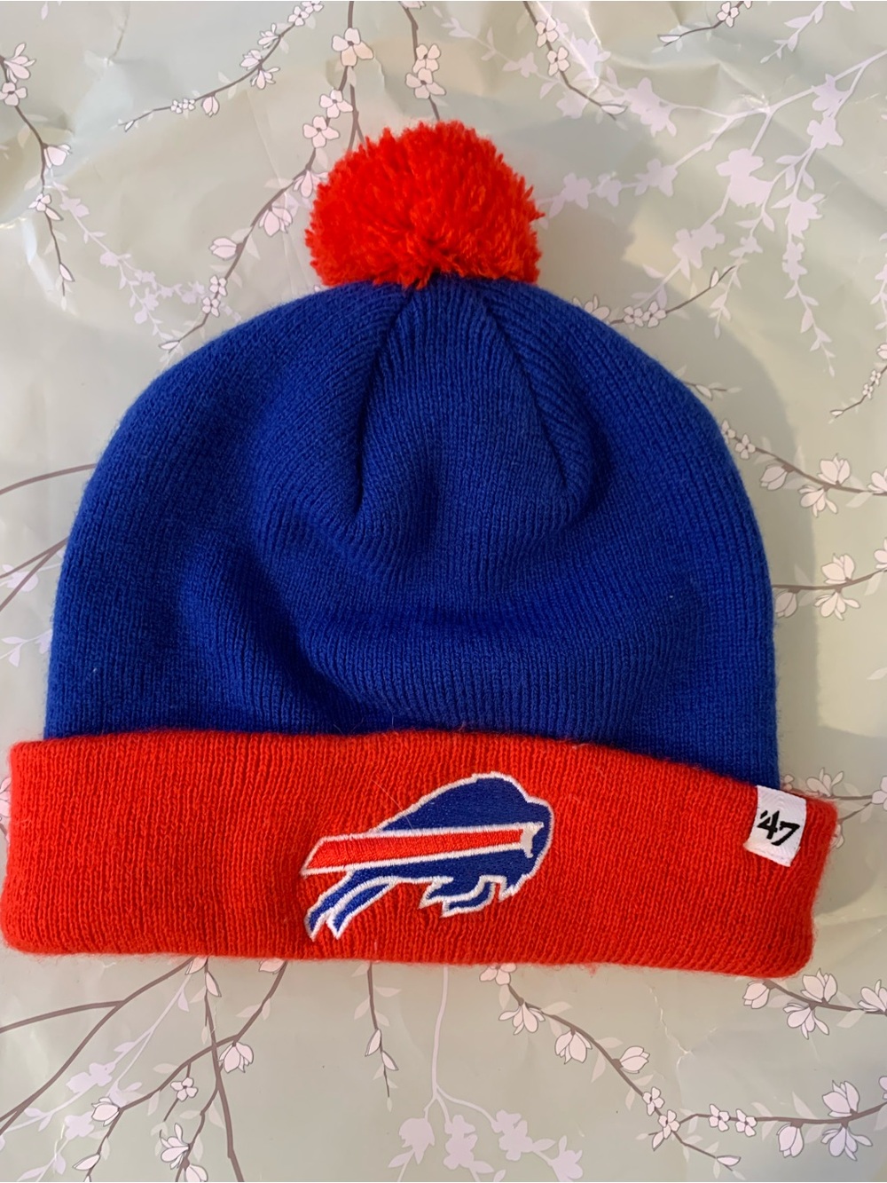 Toddler Buffalo Bills Knit Hat With Pom